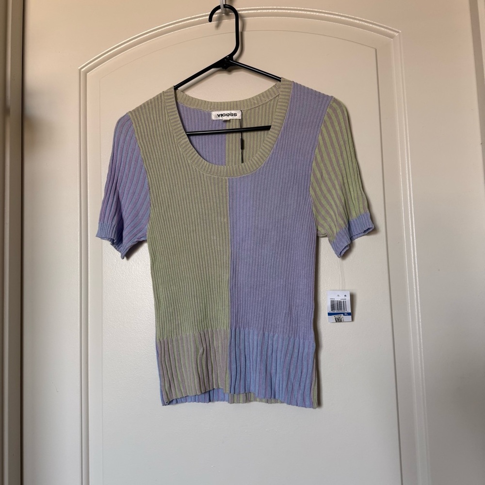 Vigoss Pastel Striped Women's Top by Urban Outfitters cropped, preppy, NWT
